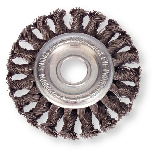 Twisted steel wire circular brush 22.2x15x115 mm